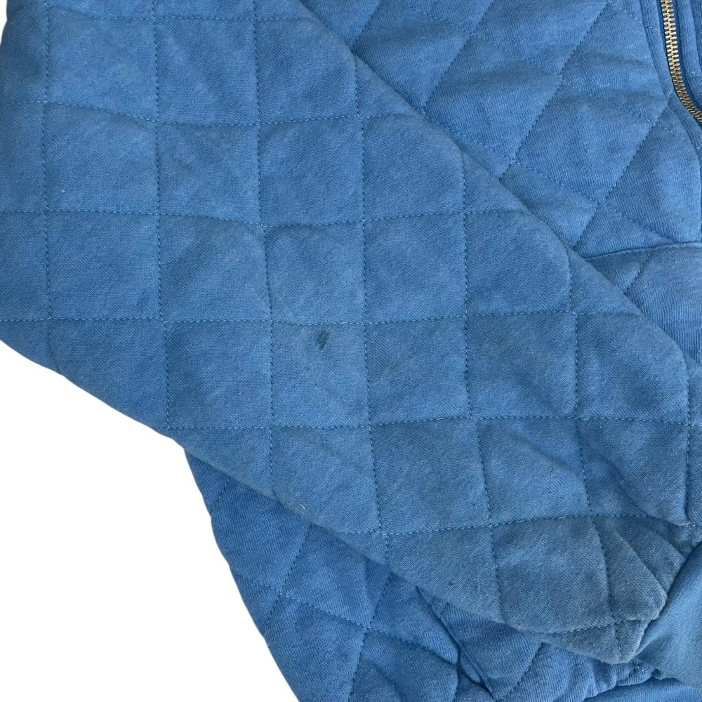 Aviator Nation Quilted Zip Hoodie Relaxed Ocean Blue Unisex Large - Picture 14 of 16